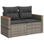 Voir la diapositive 5 : VIDAXL Salon de jardin avec coussins 7 pcs gris resine tressee acacia