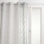 ATMOSPHERA Voilage Sama impression jacquard 140 x 240 cm - Gris
