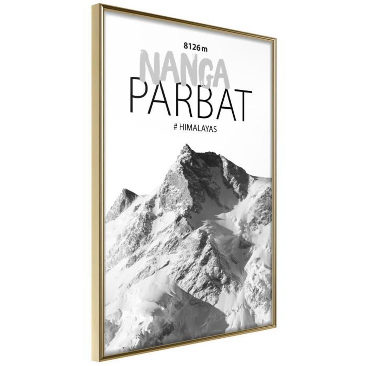 Paris Prix Affiche Murale Encadrée  Peaks of the World Nanga Parbat