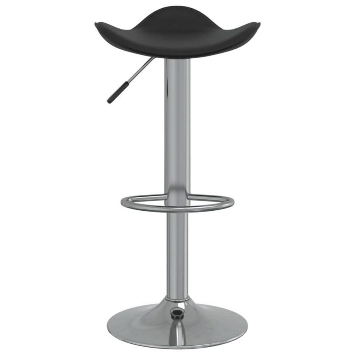 VIDAXL Tabourets de bar lot de 2 noir acier chromé et cuir artificiel
