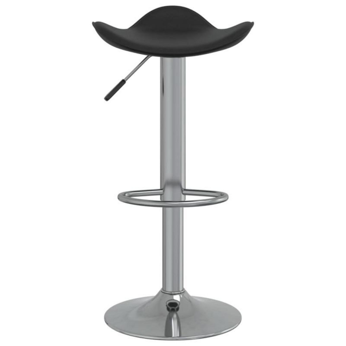 VIDAXL Tabourets de bar lot de 2 noir acier chromé et cuir artificiel