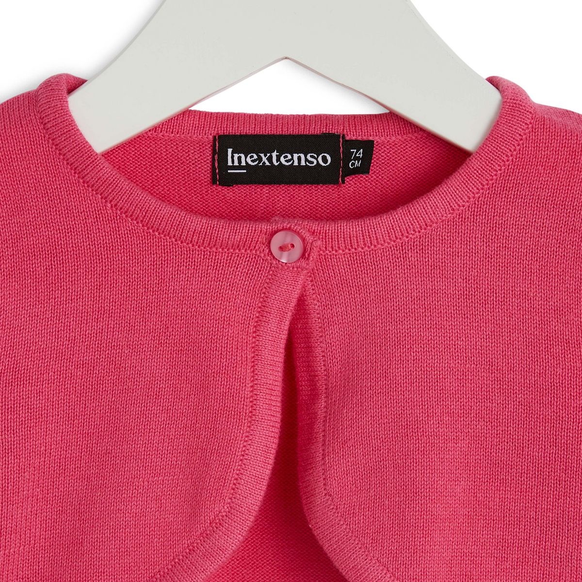 INEXTENSO Gilet boléro rose en coton bébé fille