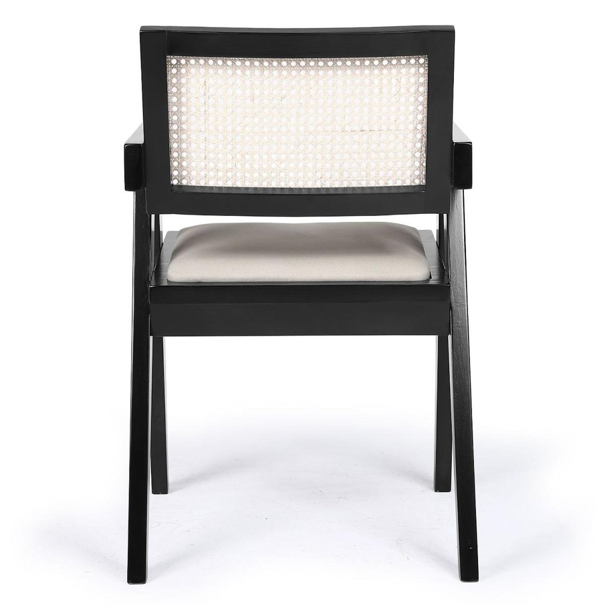 Paris Prix Chaise Cannage en Rotin  Haley  72cm Beige & Marron Foncé