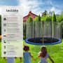 Voir la diapositive 2 : tectake Trampoline modèle B Ø 427 cm, certifié GS pour un maximum de sécurité noir/bleu