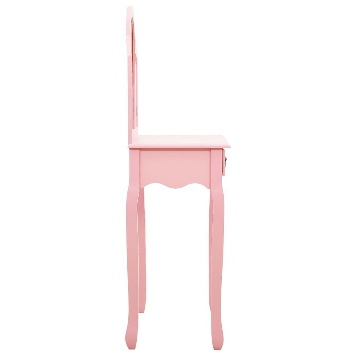 VIDAXL Coiffeuse et tabouret Rose 65x36x128 cm Bois de paulownia MDF