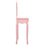 Voir la diapositive 5 : VIDAXL Coiffeuse et tabouret Rose 65x36x128 cm Bois de paulownia MDF