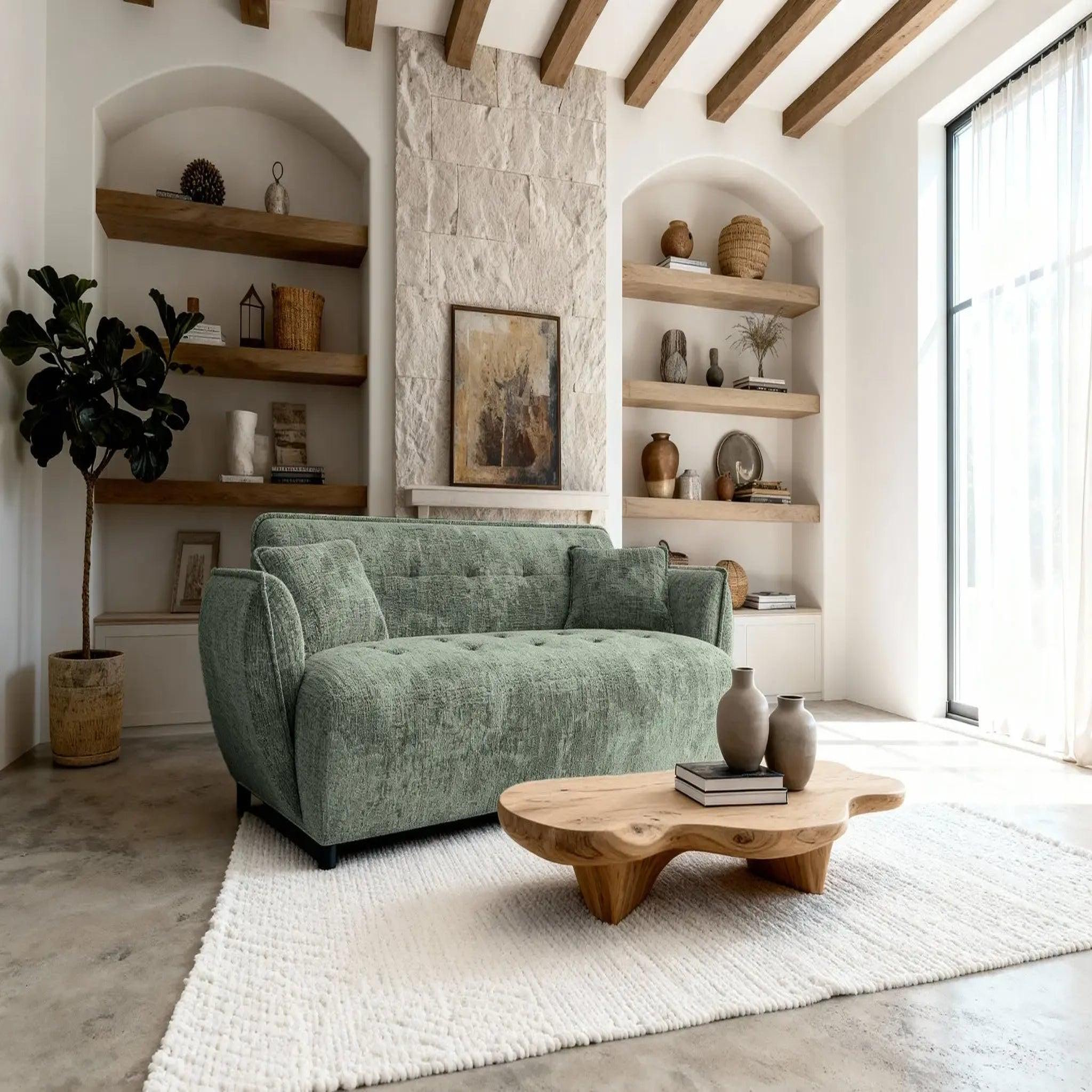 Voir la diapositive 4 : CASANOVA PARIS Mona - canapé droit tissu chenille 3 places