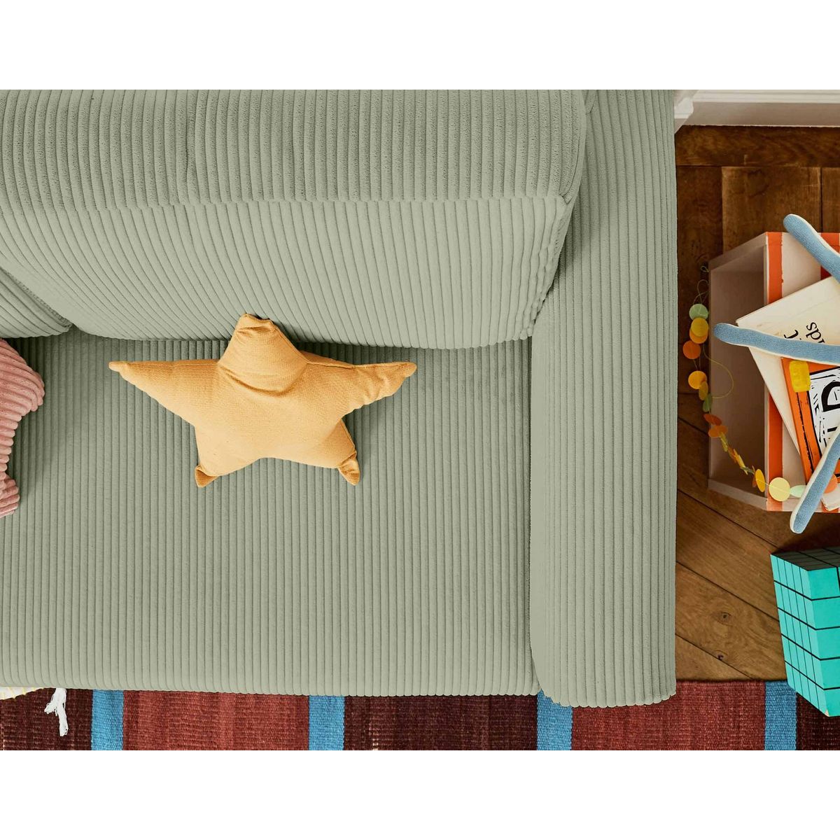 BEST MOBILIER Marilia - canapé 2 places - convertible déplimousse - en velours côtelé