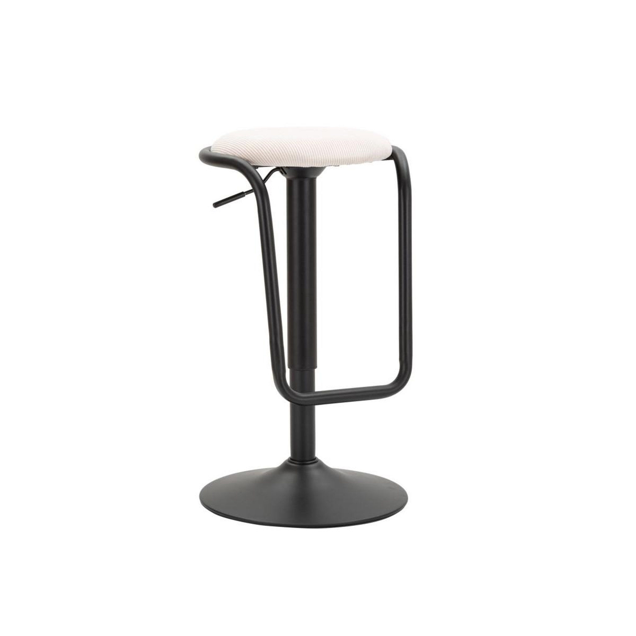 Paris Prix Tabouret de bar réglable en tissu  destiny  61-83cm noir & blanc