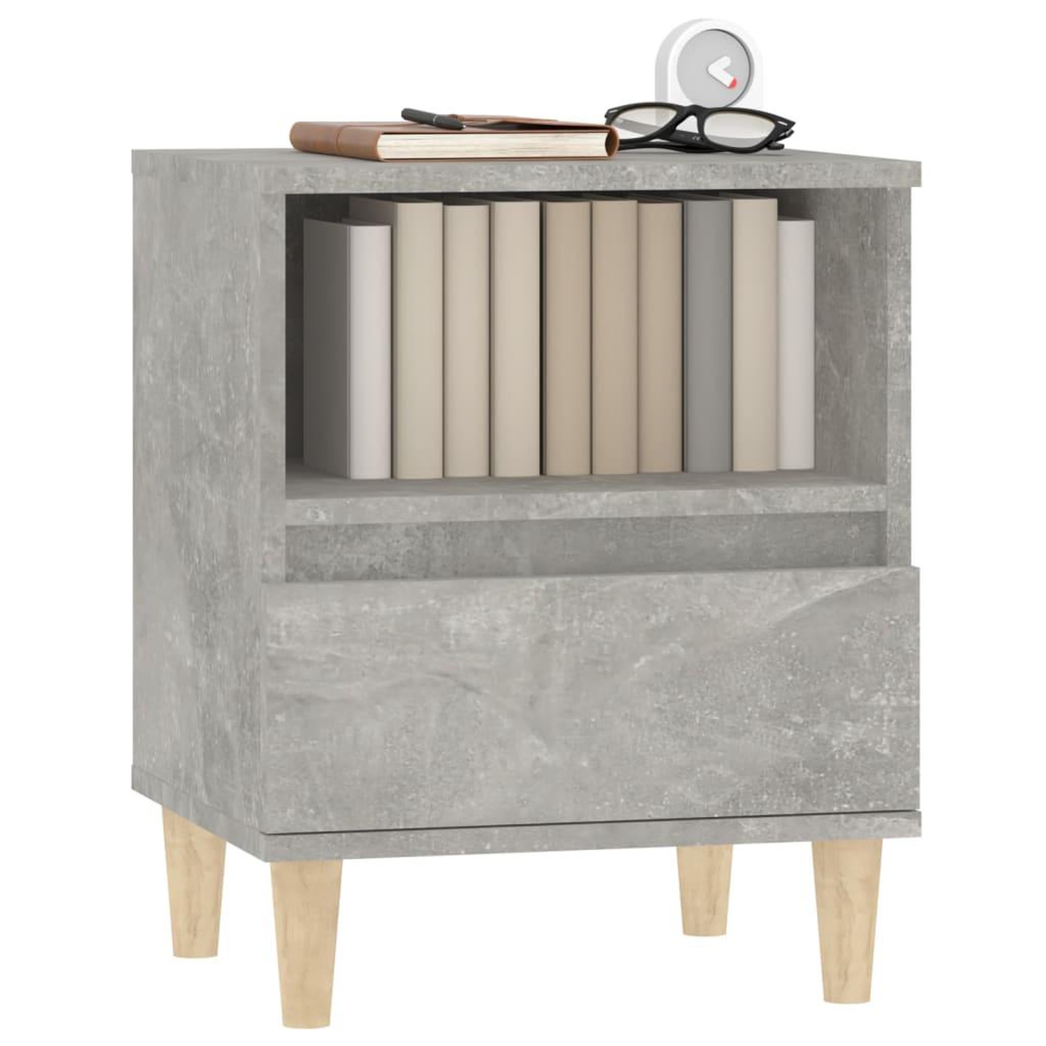 Voir la diapositive 4 : VIDAXL Tables de chevet 2 pcs Gris beton 40x35x50 cm