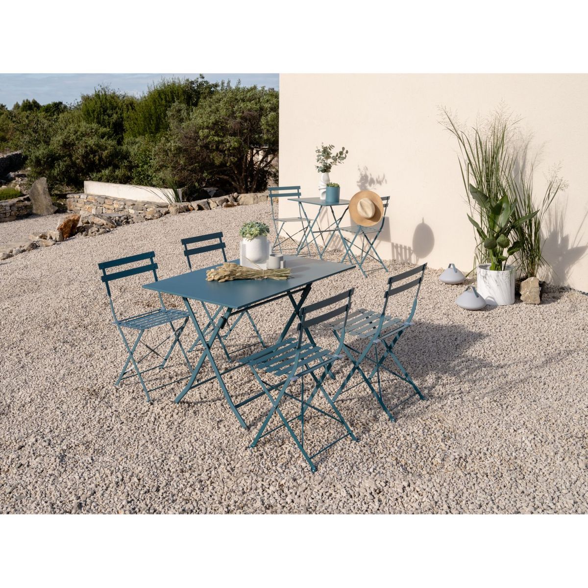 GARDENSTAR Chaise de jardin pliante - Acier - Crépuscule