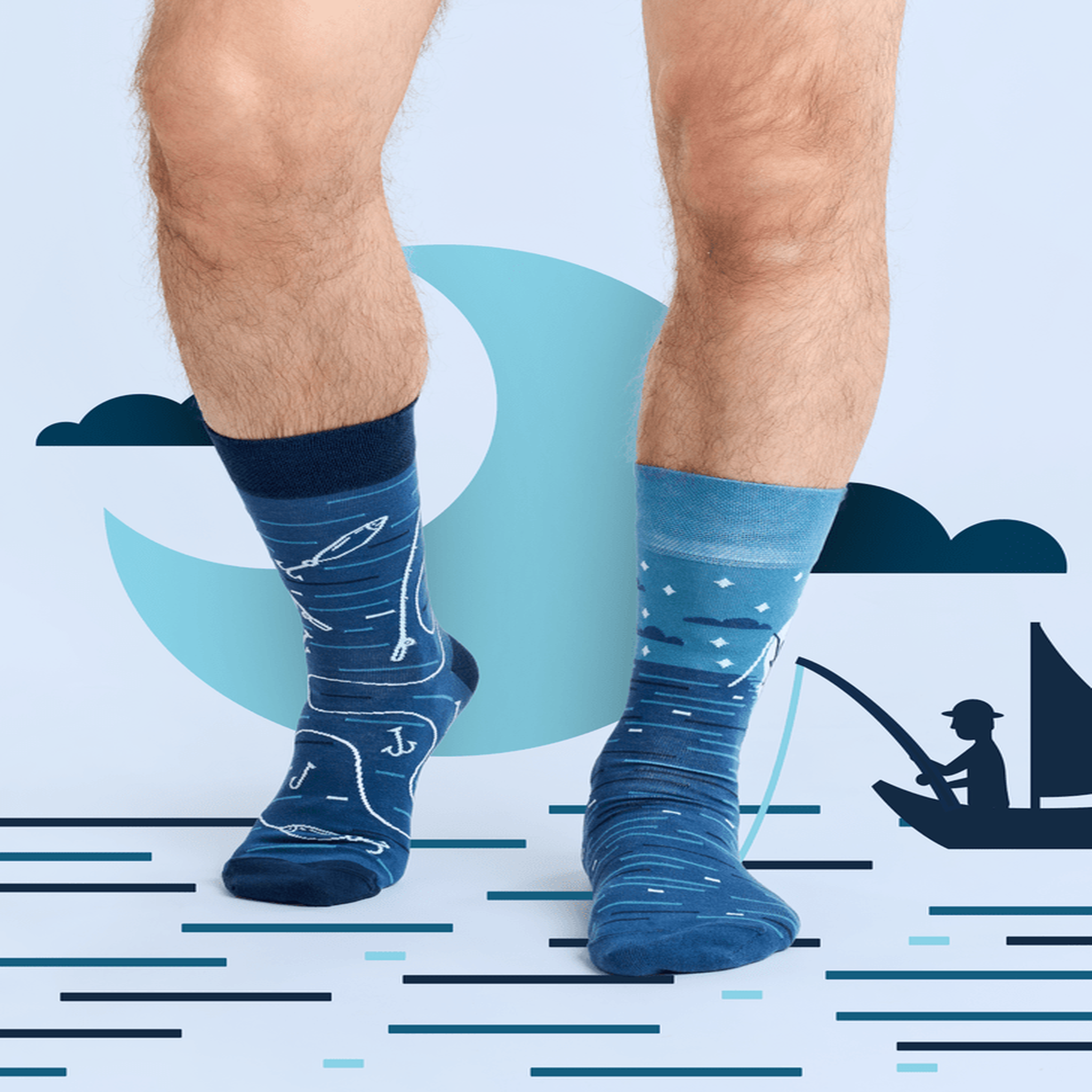 Voir la diapositive 5 : DEDOLES Chaussettes pêcheur de nuit