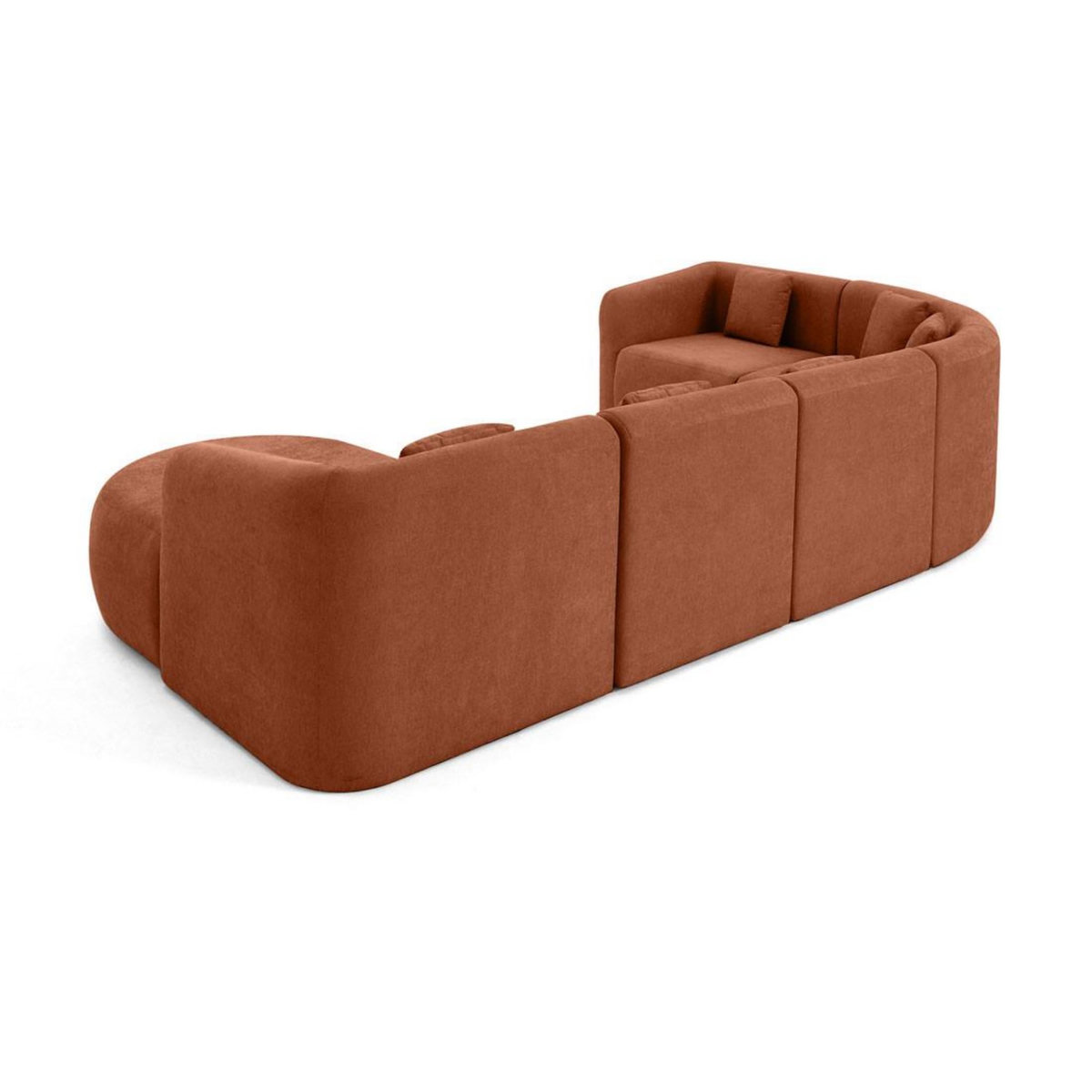 LISA DESIGN Ikare - canapé modulable d'angle droit - 6 places - en tissu