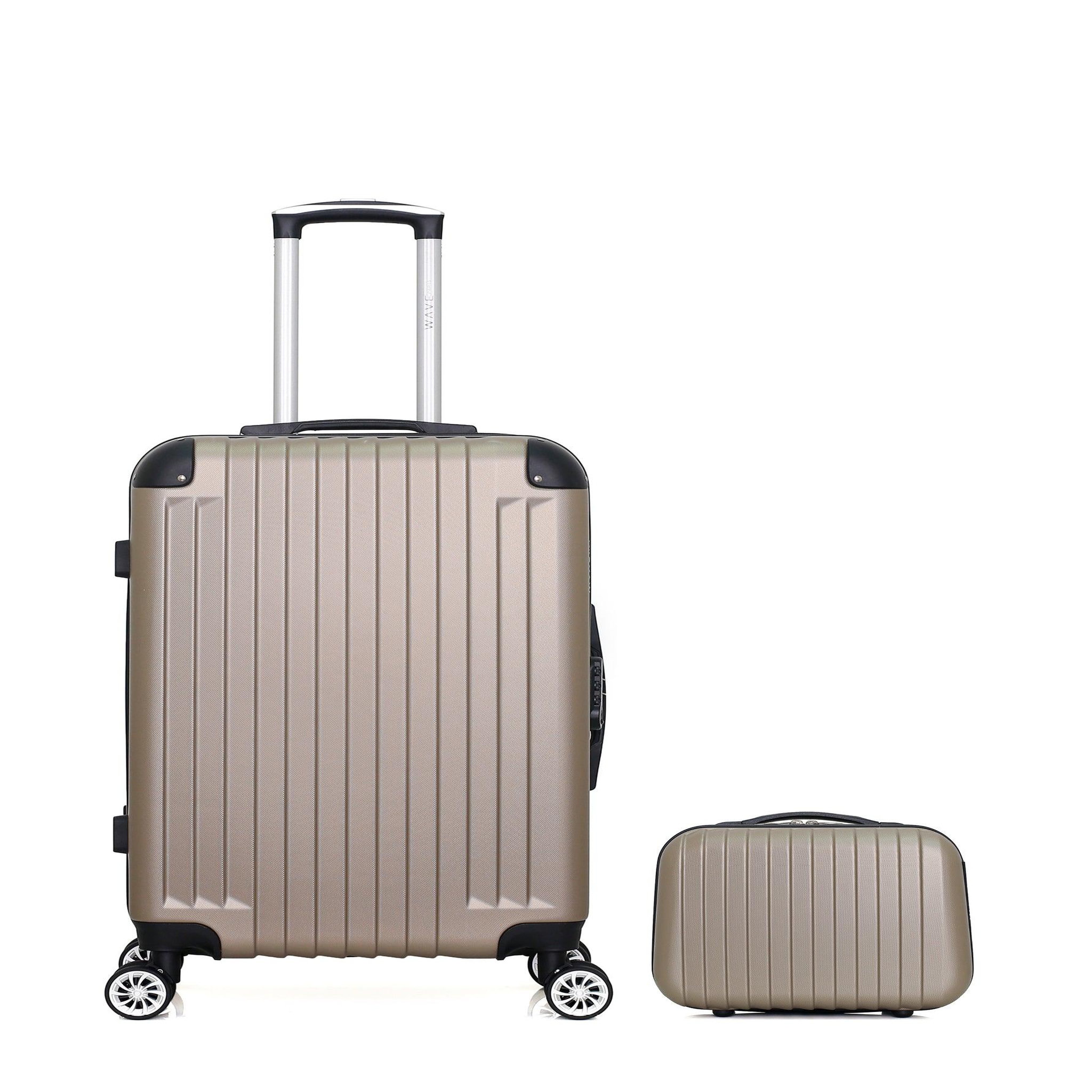 WAVE PARIS WAVE PARIS - Lot de 2 - Valise weekend et vanity TAGE. Coloris disponibles : Gris, Bleu