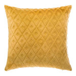 ATMOSPHERA Coussin Déhoussable  Losange 3D  40x40cm Ocre