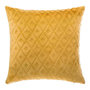 Voir la diapositive 1 : ATMOSPHERA Coussin Déhoussable  Losange 3D  40x40cm Ocre