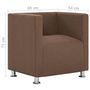 Voir la diapositive 6 : VIDAXL Fauteuil cube Marron Tissu