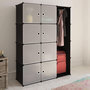 Voir la diapositive 1 : VIDAXL Armoire modulaire 9 compartiments Noir et blanc 37 x 115x150 cm