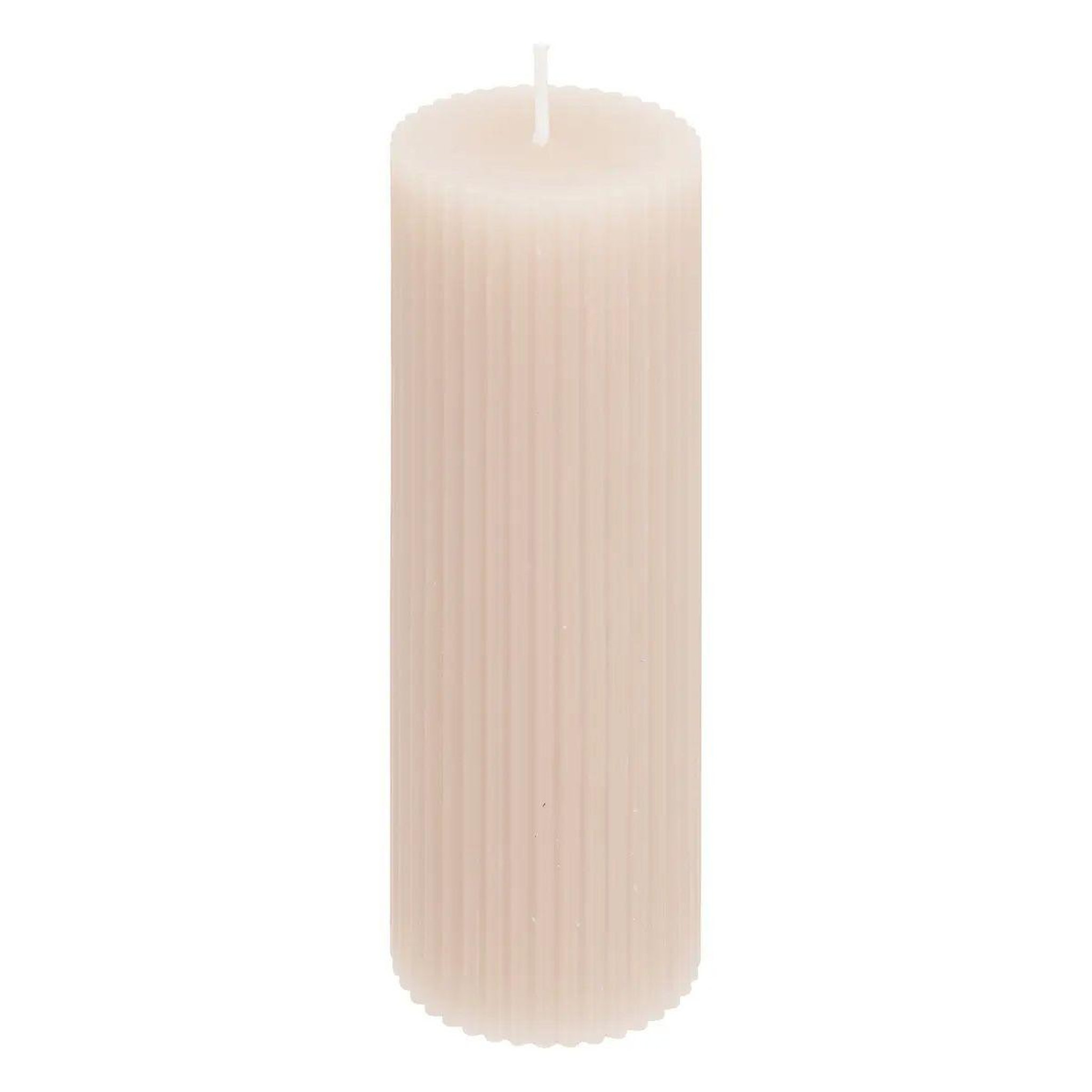 ATMOSPHERA Bougie déco  demi  14cm taupe