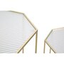 Voir la diapositive 3 : Paris Prix Lot de 2 Tables d'Appoint Octogonale  Glassy  100cm Or