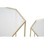 Voir la diapositive 3 : Paris Prix Lot de 2 Tables d'Appoint Octogonale  Glassy  100cm Or