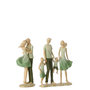 Voir la diapositive 2 : Paris Prix Statuette Famille 2 Enfants  Matcha  25cm Vert