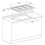 Voir la diapositive 4 : HOTPOINT Plaque gaz 5 foyers 10,5kW 75x51 cm inox – Hotpoint PNN751IX