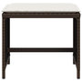 Voir la diapositive 5 : VIDAXL Tabourets de jardin et coussins lot de 4 marron resine tressee