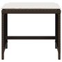 Voir la diapositive 5 : VIDAXL Tabourets de jardin et coussins lot de 4 marron resine tressee