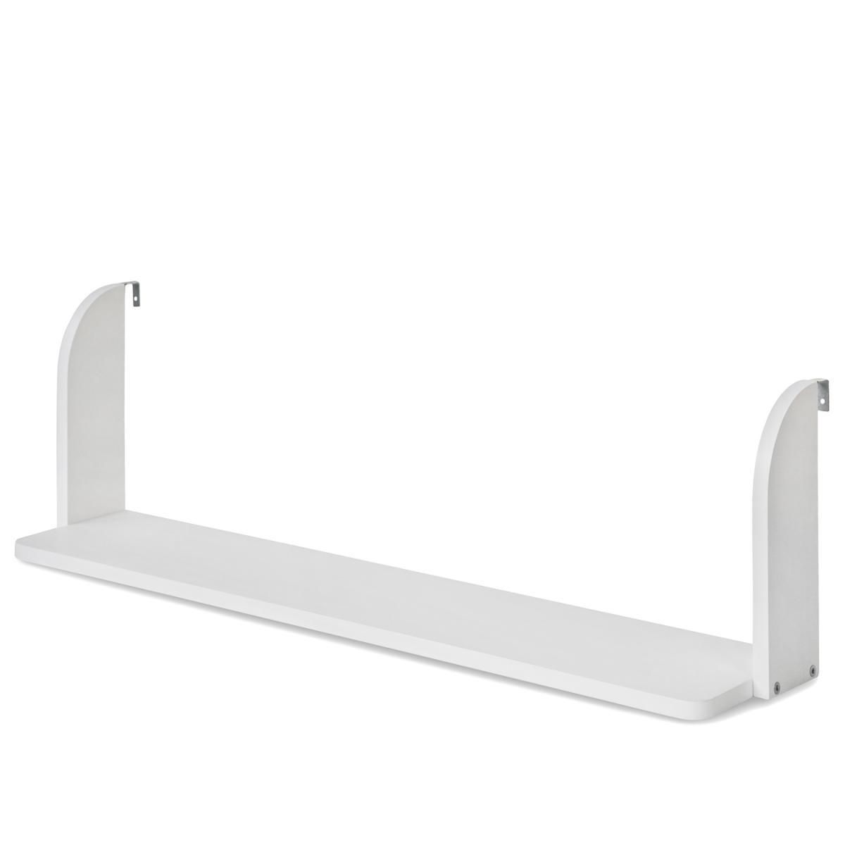 HomeStyle4U Etagère suspendue blanche en bois 83cm à fixer à un lit