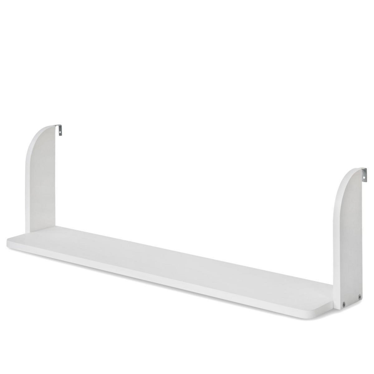 HomeStyle4U Etagère suspendue blanche en bois 83cm à fixer à un lit