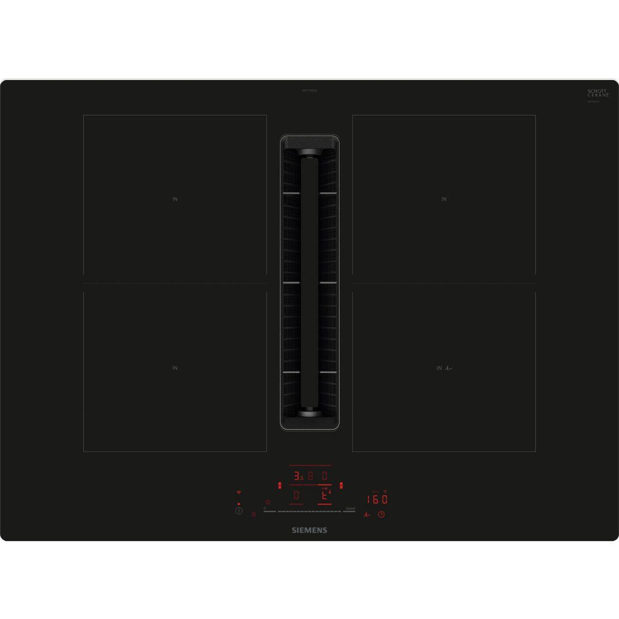 Siemens Plaque induction aspirante ED711HQ26E iQ500 combiZone