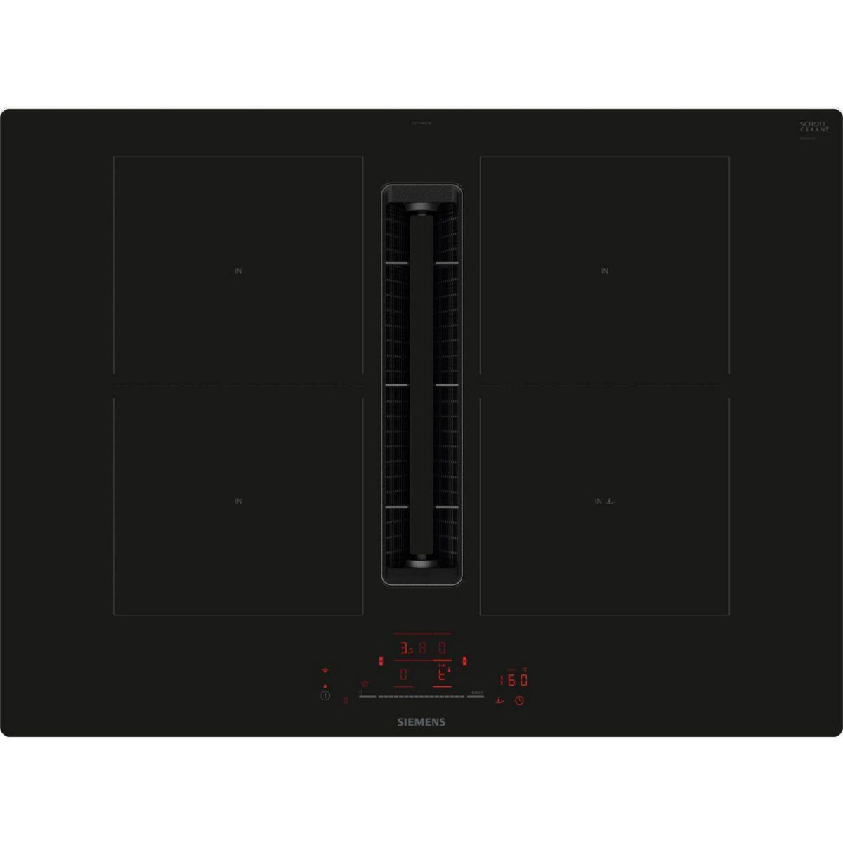 Siemens Plaque induction aspirante ED711HQ26E iQ500 combiZone