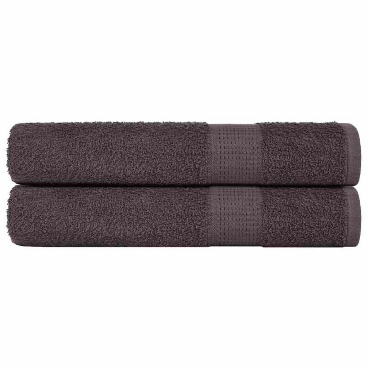VIDAXL Serviettes 2 pcs anthracite 100x200 cm 360 g m² 100% coton