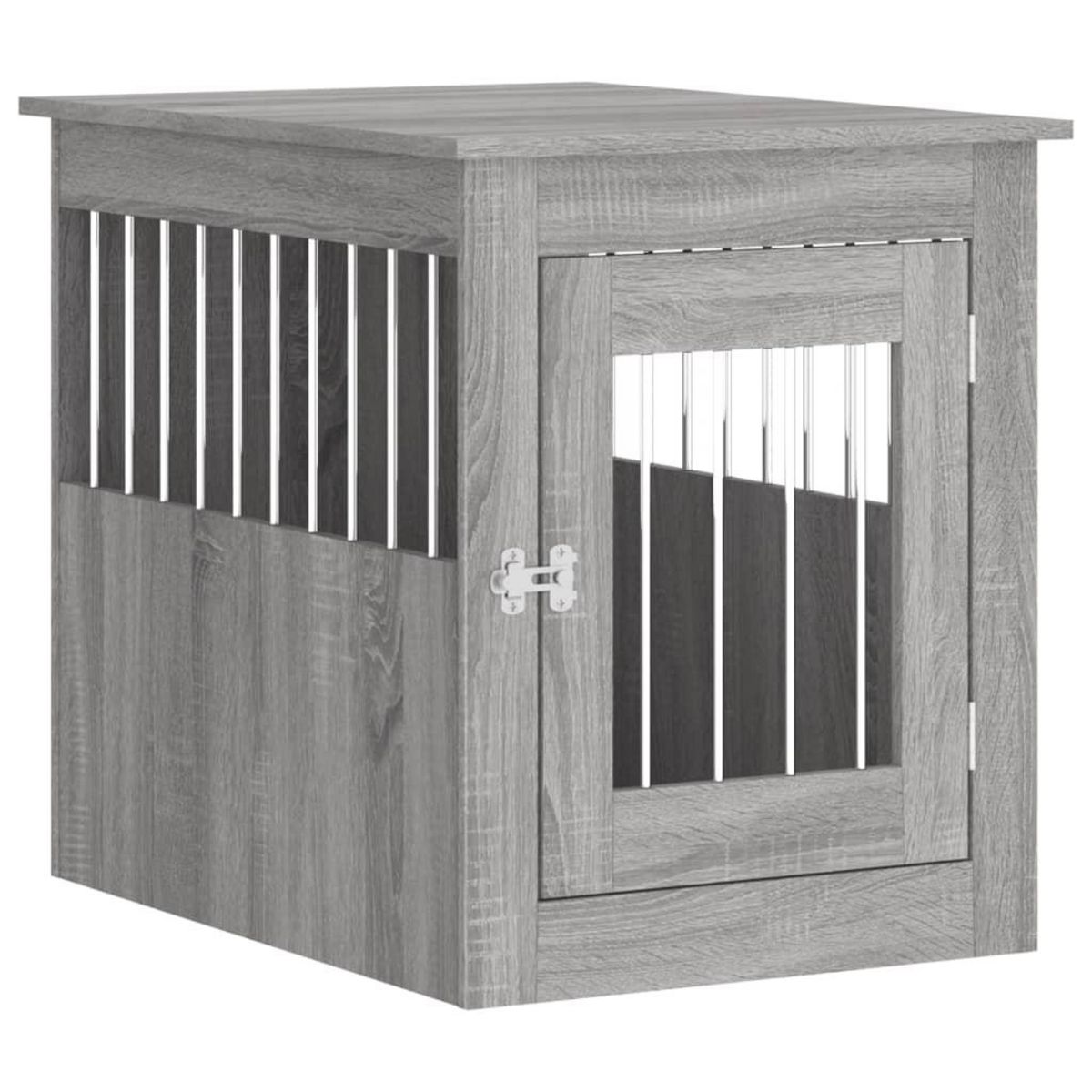 VIDAXL Meuble de cage pour chiens sonoma gris 55x75x65 cm