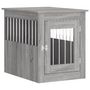 Voir la diapositive 2 : VIDAXL Meuble de cage pour chiens sonoma gris 55x75x65 cm