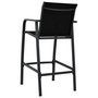 Voir la diapositive 5 : VIDAXL Chaises de bar de jardin lot de 4 Noir Textilene