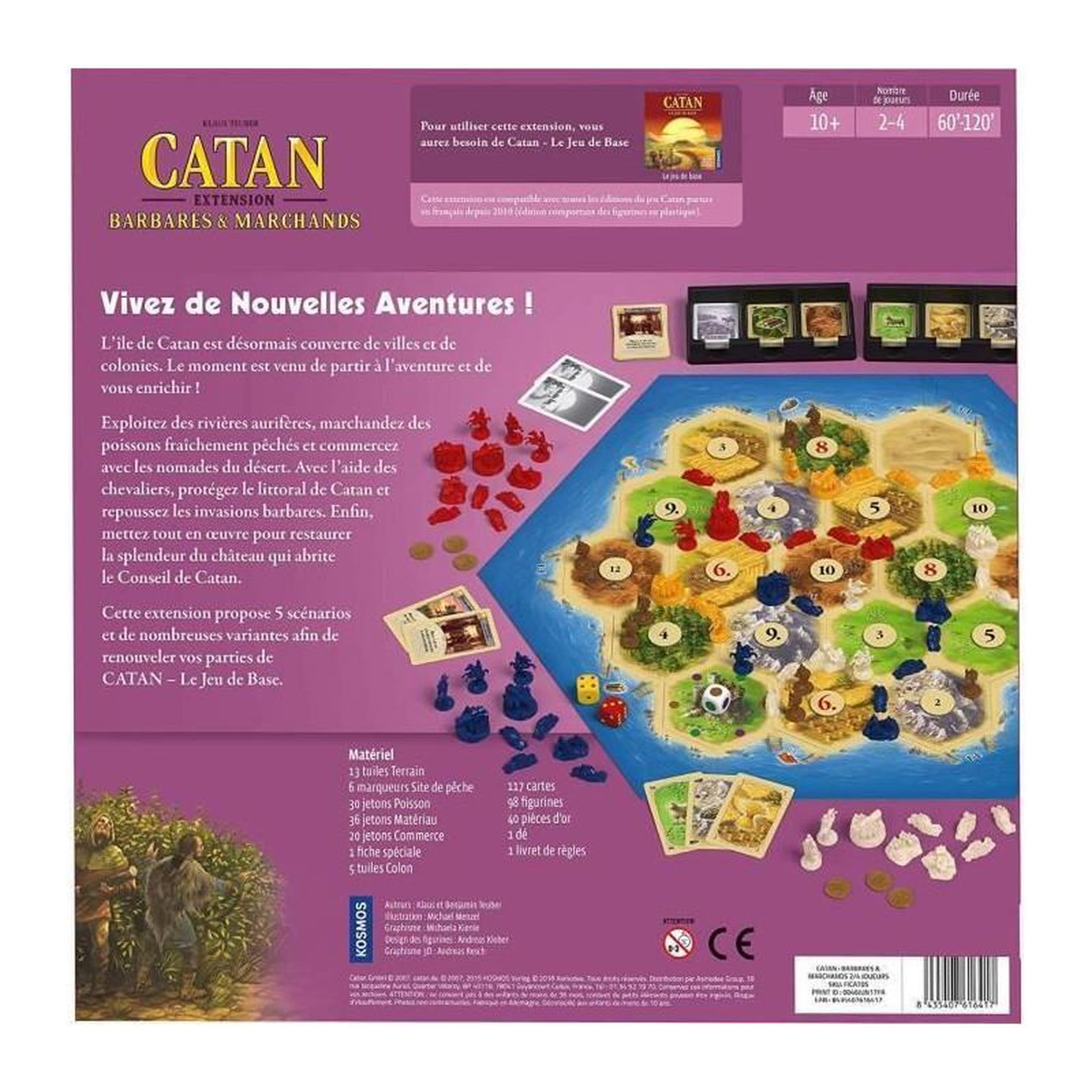 Voir la diapositive 2 : Asmodee Catan - Extension : Barbares + Marchands - Jeu de societe - A partir de 10 ans
