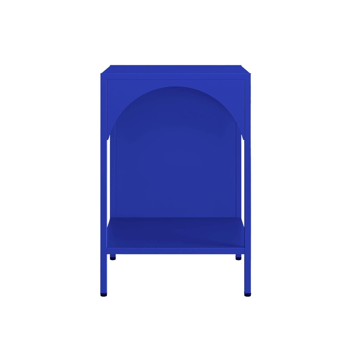 SWEEEK Lot de 2 tables de chevet. tables d'appoint en acier style industriel. bleu. L 35 x l 35 x H 52cm
