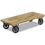Voir la diapositive 2 : VIDAXL Table basse bois de manguier 120x60x30 cm
