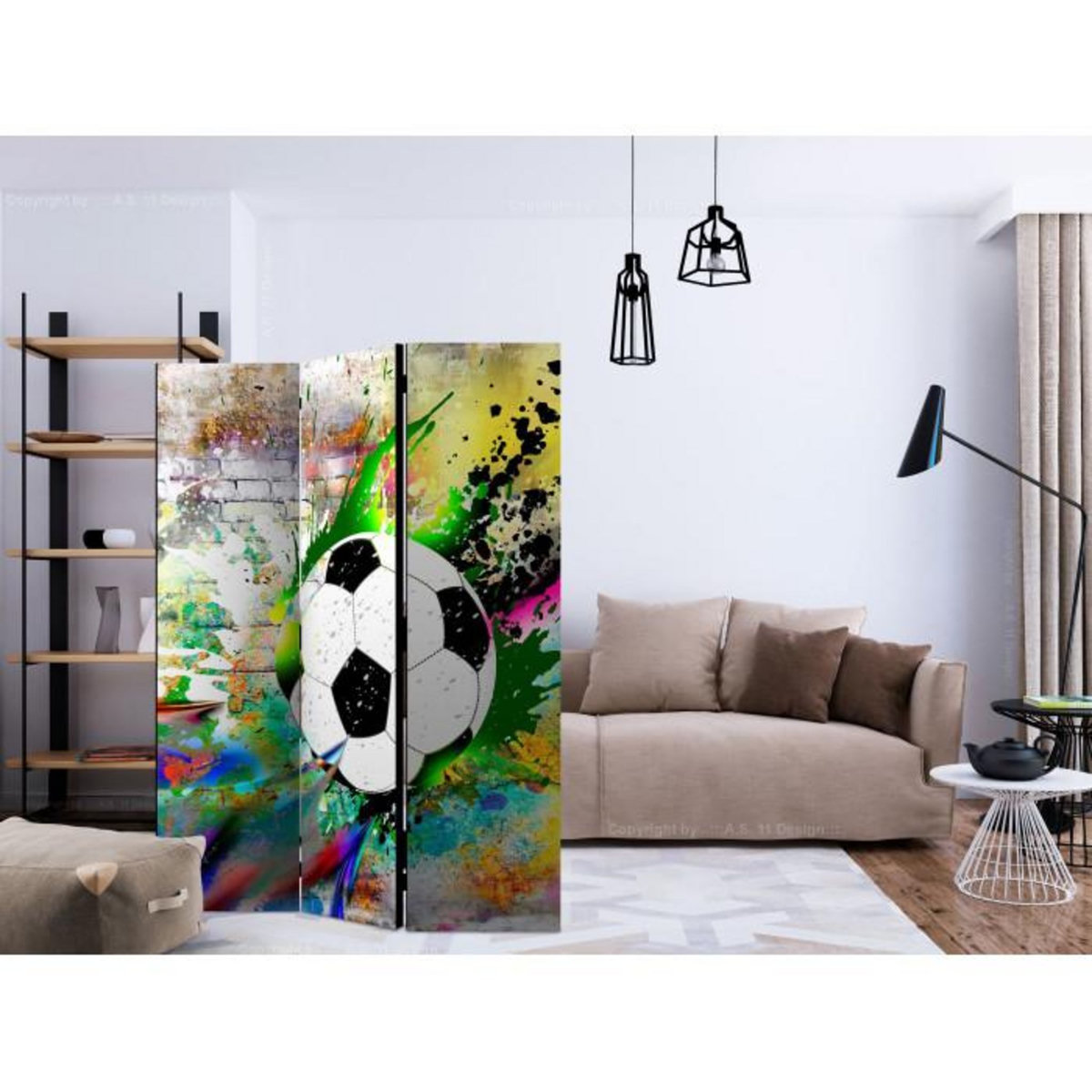 Paris Prix Paravent 3 Volets  Urban Gameplay  135x172cm