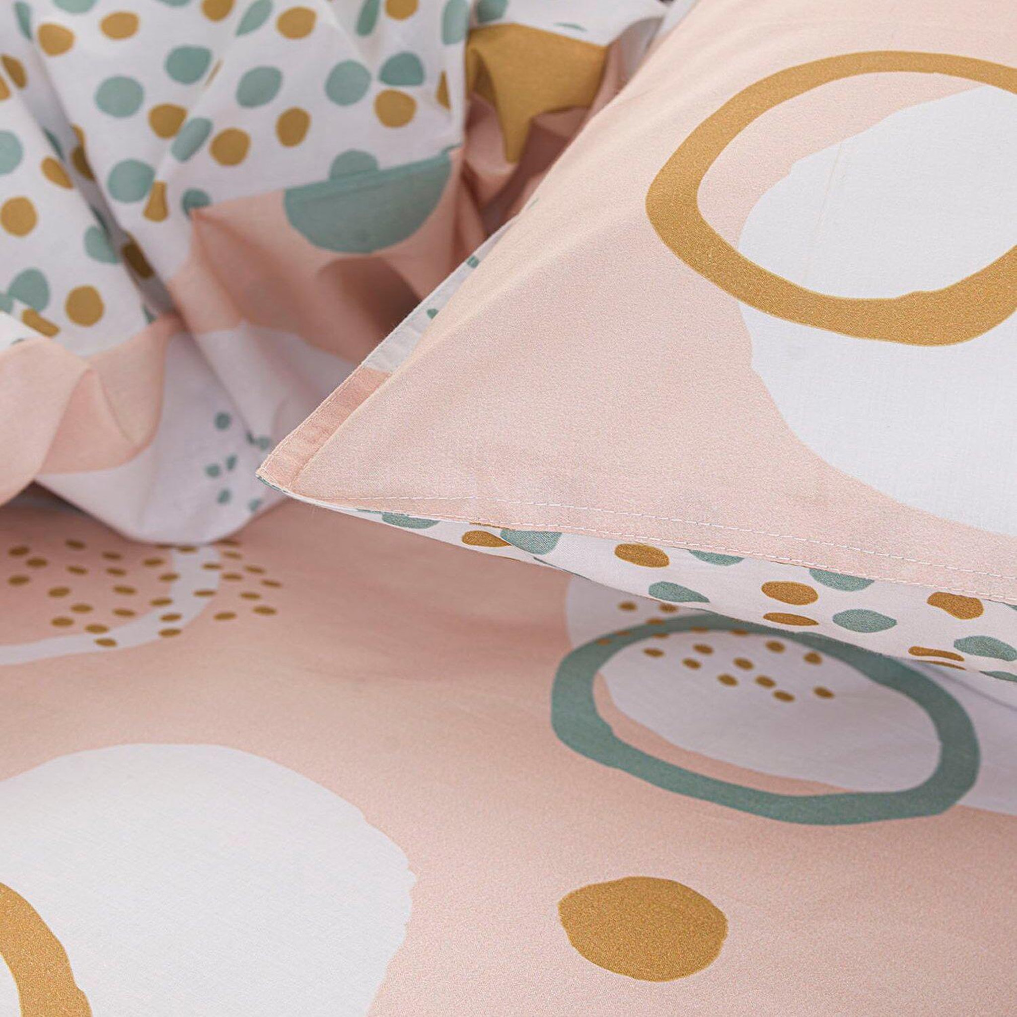 Voir la diapositive 2 : Home collection Parure housse de couette revers. 100% coton 57filssunshine