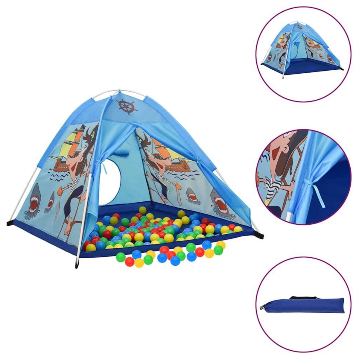VIDAXL Tente de jeu pour enfants Bleu 120x120x90 cm