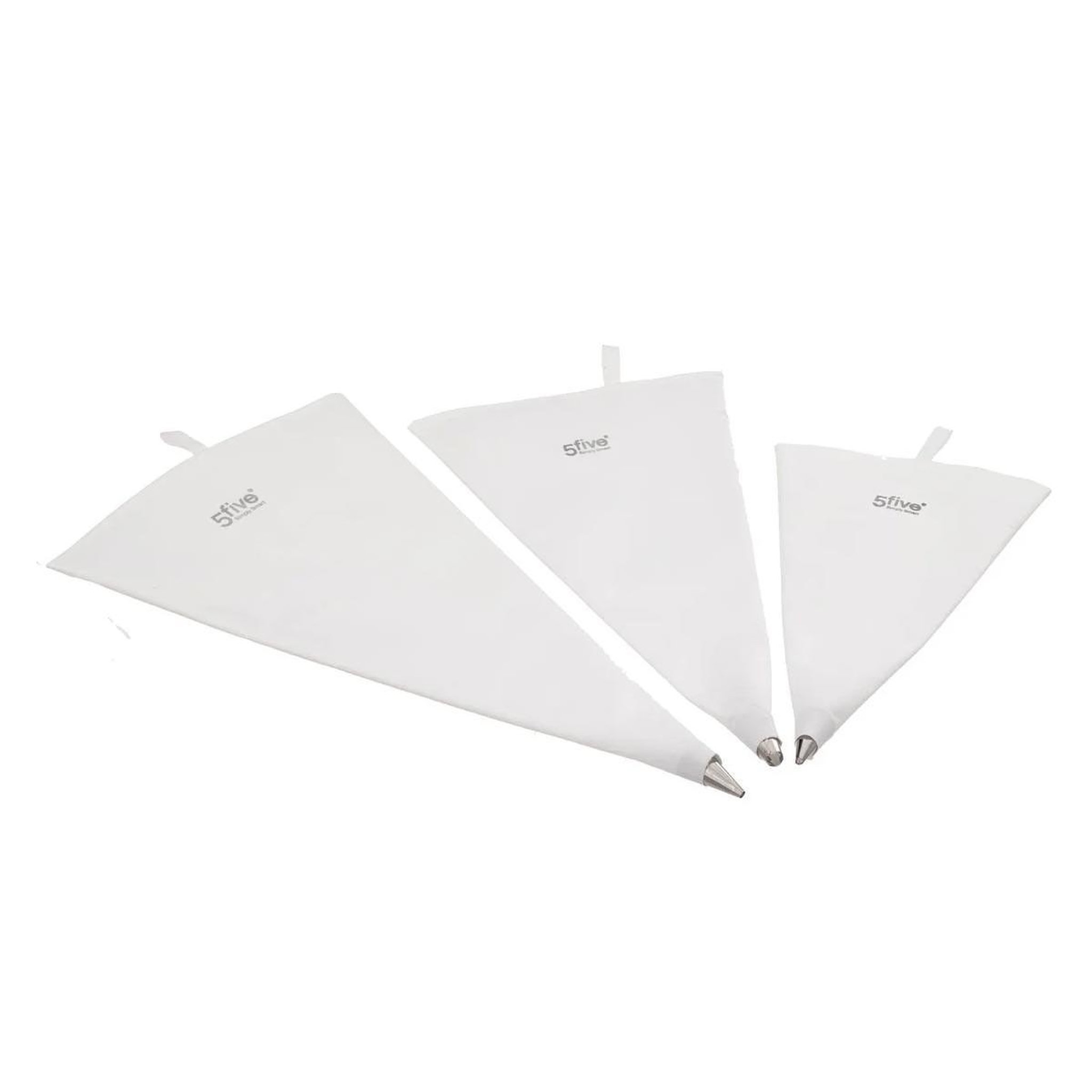 FIVE Lot de 3 poches à douilles  réutilisables  35cm blanc