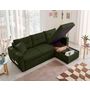Voir la diapositive 3 : BEST MOBILIER Astoria - canapé d'angle réversible 4 places - convertible avec coffre - en tissu texturé
