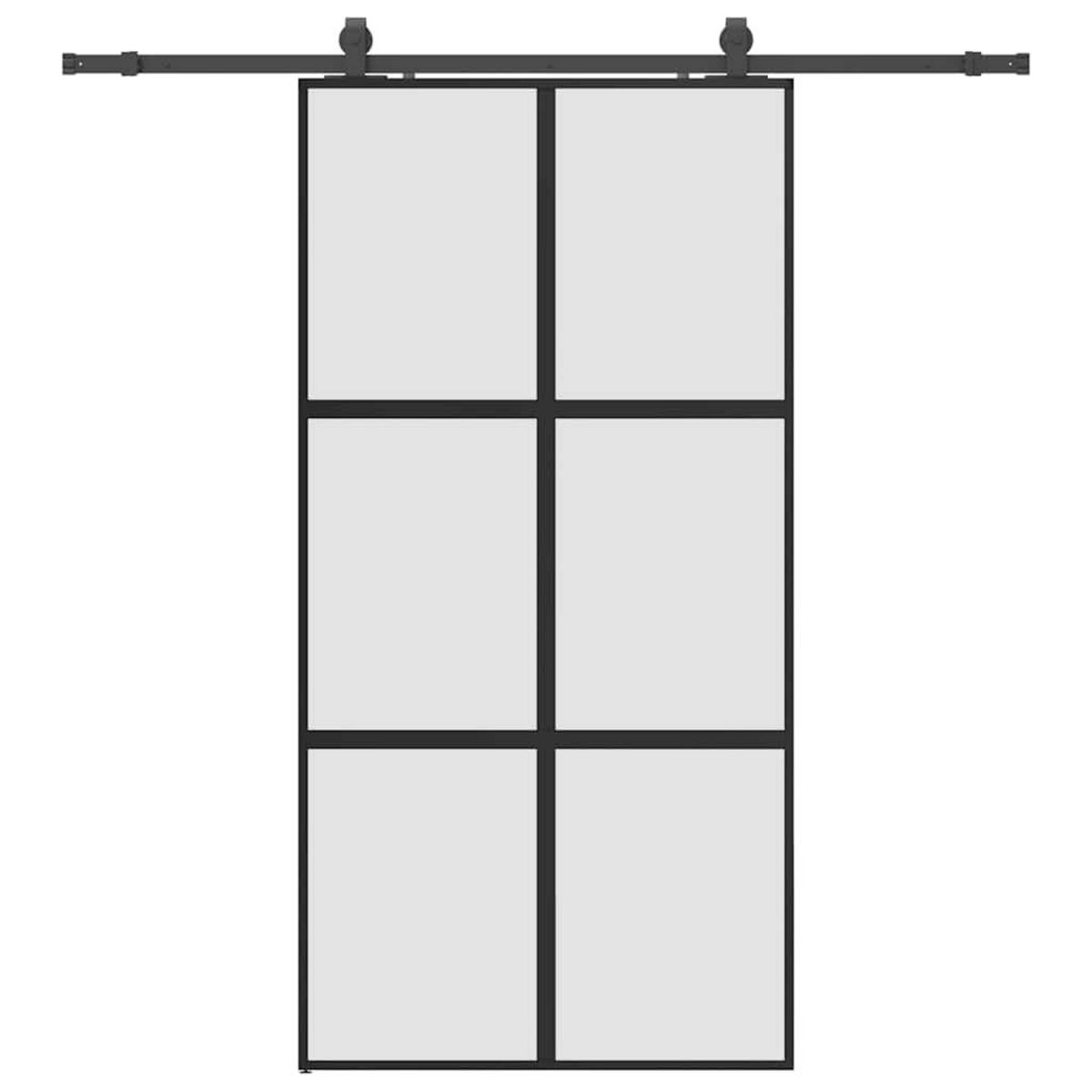 VIDAXL Porte coulissante avec kit de quincaillerie noir 102,5x205 cm