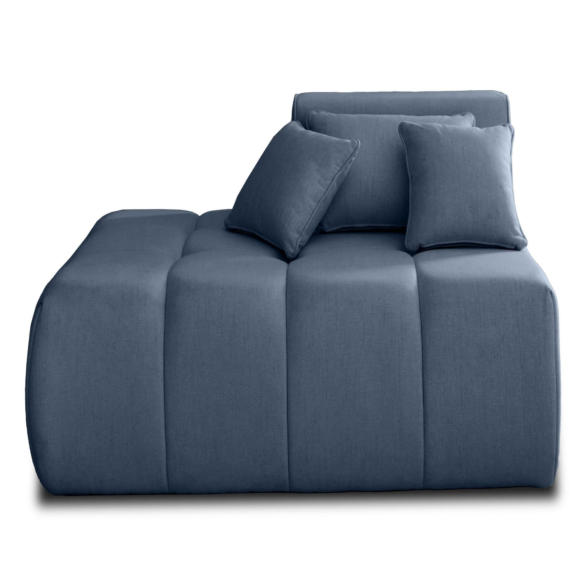 BEST MOBILIER Caracas - module d'assise gauche - en tissu. Coloris disponibles : Noir