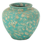 Paris Prix Pot Antique Rond en Ciment  Mack  60cm Bleu Azur