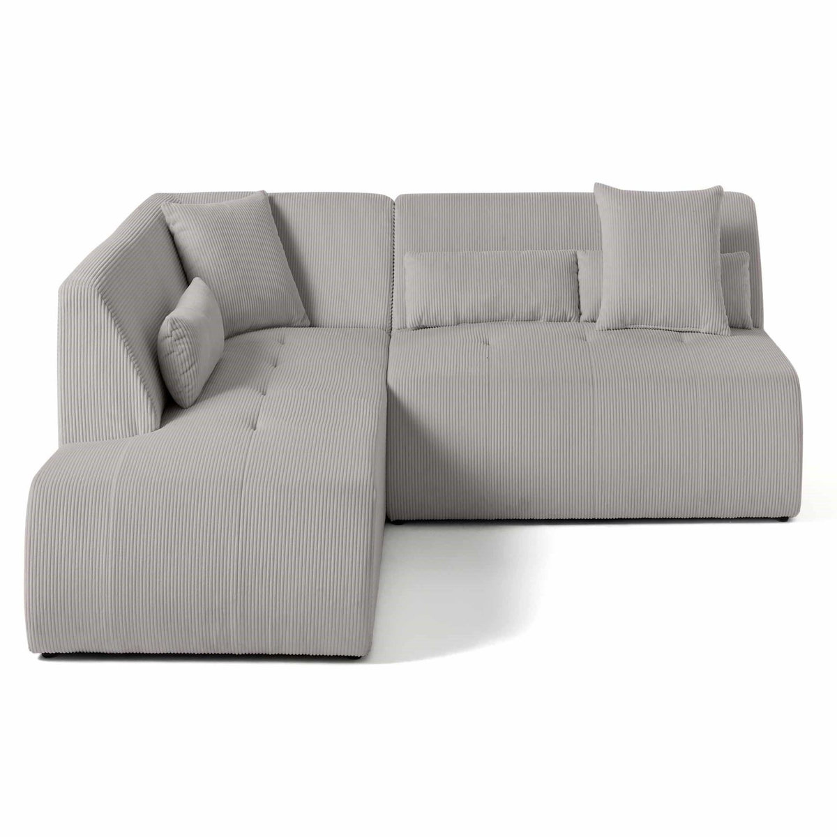 LISA DESIGN Onyx - canapé modulable d'angle gauche - 5 places - en velours côtelé