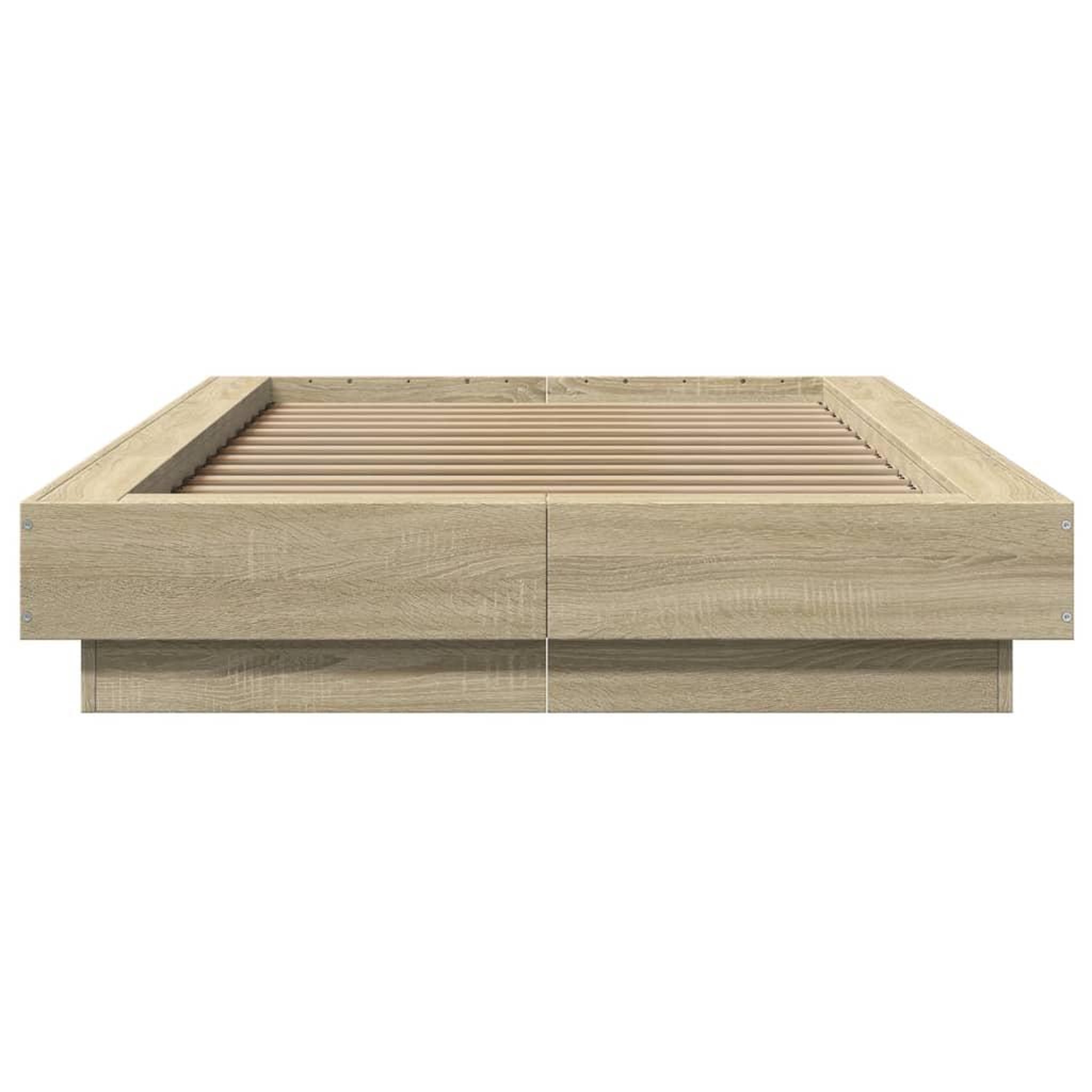 Voir la diapositive 4 : VIDAXL Cadre de lit sans matelas chene sonoma 100x200 cm